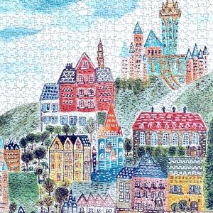 Vibrant Castle City 1000 Piece Art Jigsaw Puzzle Europe Elewhite